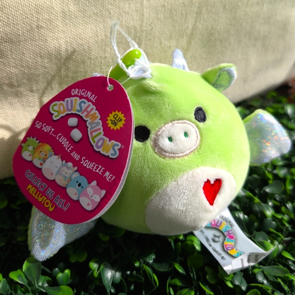 🆕 NWT - Squishmallows Desmund the Dragon Clip-On | Kellytoy Plush Keychain - Picture 4 of 8